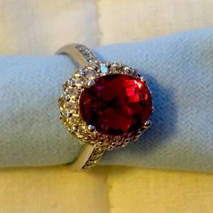 Gorgeous bright pink tourmaline ring